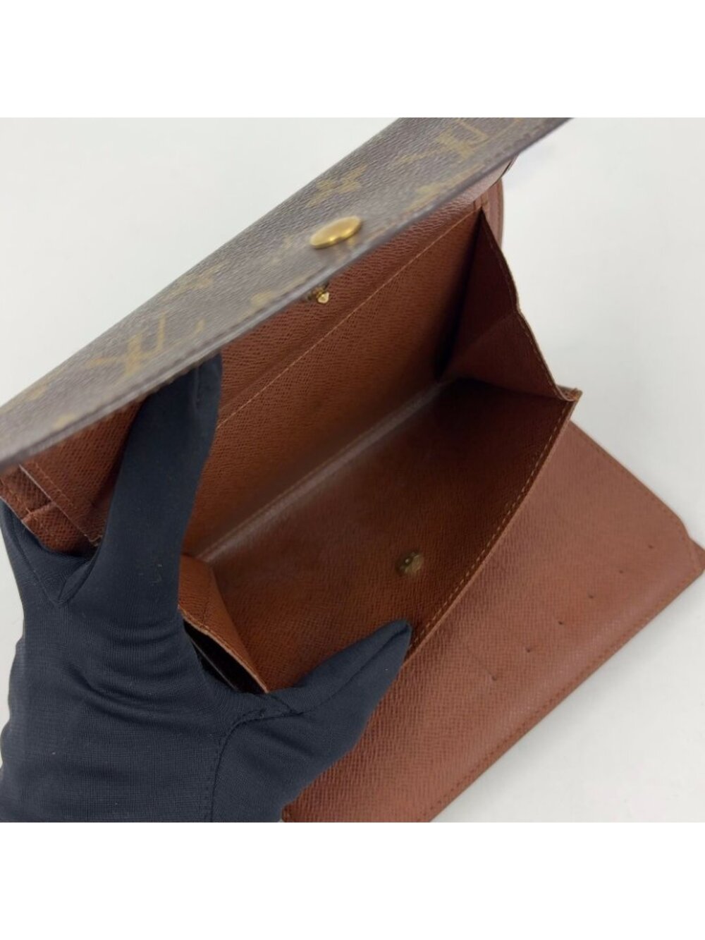 Louis Vuitton Porte Tresor Etuis Papier Monogram Leather With Initials Brown - Picture 8 of 15
